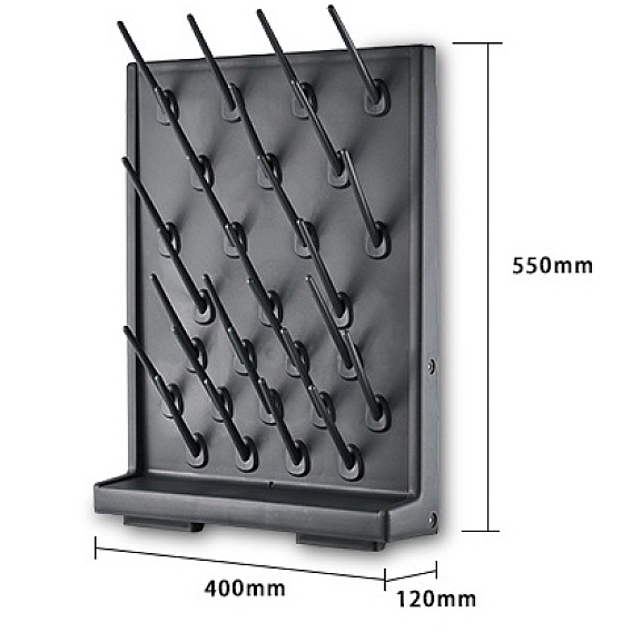 Plastic 27 Detachable Pegs Drying Rack, Laboratory Glassware Drying Rack, Wall Mount and Desk Stand, Lab Supply