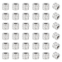 30pcs 304 perles en acier inoxydable, avec argile polymère strass, colonne