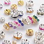Messing Strass Zwischen perlen, Klasse B, Rondell, gemischten Stil, 5~8x2.5~3.5 mm, Bohrung: 1 mm