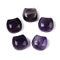 Бусины из натурального аметиста в форме кошачьей головы