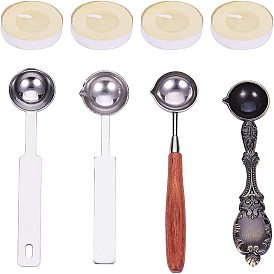 DIY Craft Tools, with Alloy Wax Sticks Melting Spoon and Candle