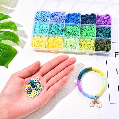 Wholesale Flat Round Eco-Friendly Handmade Polymer Clay Beads 