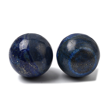 Сферические бусины из натурального окрашенного лазурита без отверстий, круглые