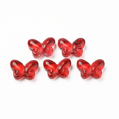 Transparent Glass Beads, Butterfly