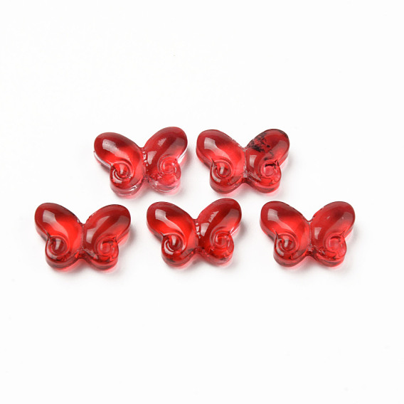 Transparent Glass Beads, Butterfly