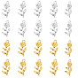 20Pcs 2 Colors Brass Pendants, Rose, Valentine's Day Theme