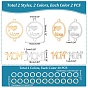Unicraftale 8Pcs 201 Stainless Steel Links Connectors, Cut, for Mother's Day, Word & Flat Round and 60Pcs 304 Stainless Steel Open Jump Rings