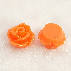 Кабошоны из смолы, цветок, 10x6 мм