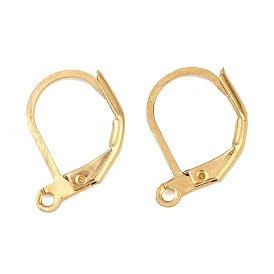 Латунная фурнитура Leverback для серег, с петлей, без свинца и без кадмия, 10x15 мм