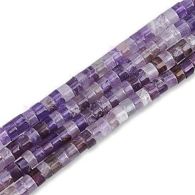 1 нити натуральных аметистовых бусин нити, Heishi бусы, Плоский круглый / диск