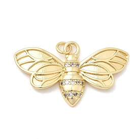 Латунные микро проложить кубического циркония подвески, прелести пчел, долговечный, стойки покрытие, без свинца и без кадмия, с целью перехода в кольце