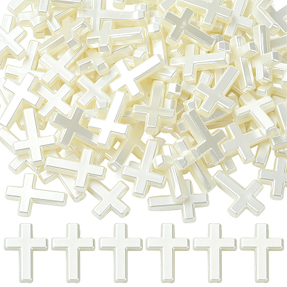 100 шт. искусственные жемчужные бусины из смолы, крестик