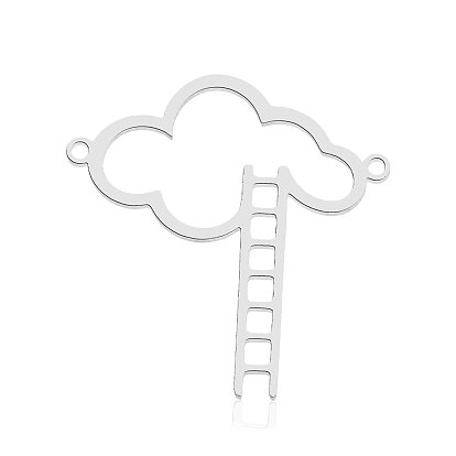 201 Stainless Steel Links Connectors, Cloud with Ladder