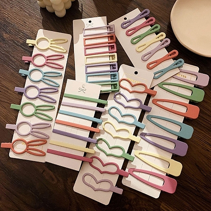 Frosted Candy Color Alloy Alligator Hair Clips, for Girls
