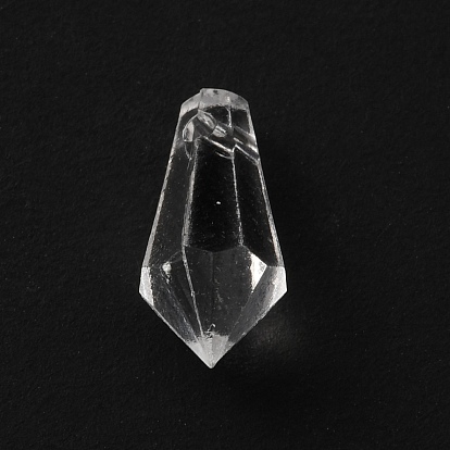 Colgantes de acrílico transparentes, encantos de lágrima, facetados