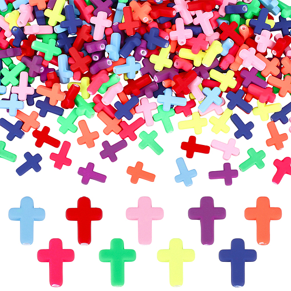 300 шт брызг покрашенный акриловые шарики, крестик