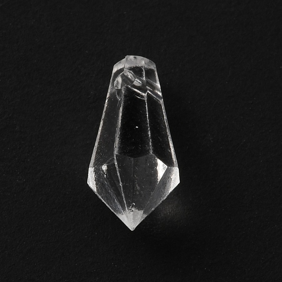 Transparenten Acryl-Anhänger, Träne Reize, facettiert