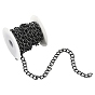 3m Aluminium Twisted Curb Chains, Diamond Cut Chains, Unwelded, Faceted