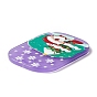 Christmas Translucent Printed Acrylic Pendants, Rectangle Octagon with Santa Claus & Tree
