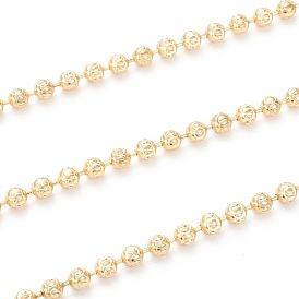 Латунные шаровые цепи, кольцо с текстурированным рисунком, с катушкой, долговечный, несварные