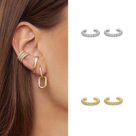 Sparkling Crystal Ear Cuff for Women - Unique Clip-on Earring with Zirconia Stones