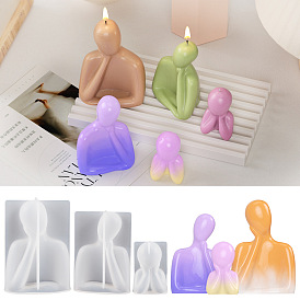 Силиконовые формы для свечей своими руками, для изготовления ароматических свечей, семья мыслителя