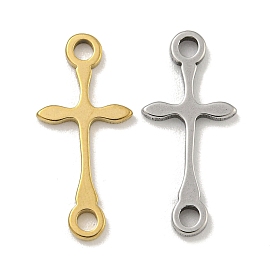 201 Stainless Steel Connector Charms, Religion Cross Links