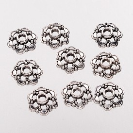 6-pétale fleur en filigrane tibétain argent fantaisie chapeaux de perles, sans plomb & sans nickel & sans cadmium 