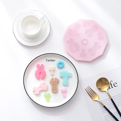 Silikonformen in Lebensmittelqualität, Fondantformen, mit Deckel, für diy Tortendekoration, Schokolade, Süßigkeiten, Eishockey Schimmel, Hardware-Tools-Form