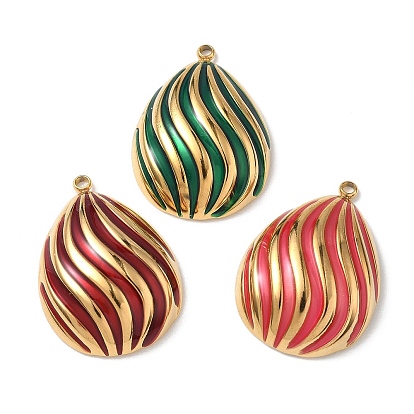 304 нержавеющей стальной эмали подвески, слезинки, вакуумное покрытие pvd, реальный 18 k позолоченный