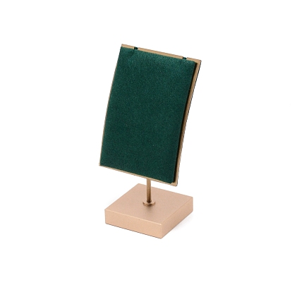 Zinc Alloy Necklace Display Stand, Covered with Fibre, Rectangle