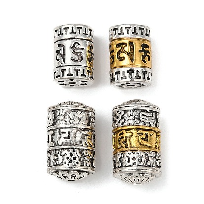 Сплавочные овальные бусины тибетского стиля , колонка