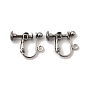316 Surgical Stainless Steel Clip-on Earring Findings, with Loop
