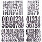 12 листы 3 стили ПВХ буквы цифры самоклеящиеся декоративные наклейки, водонепроницаемые наклейки с номером почтового ящика 0~9 и буквой a~z для помещений, открытый