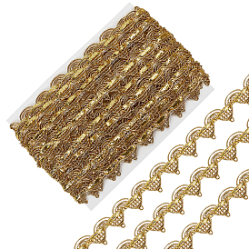 10 ярдов полиэстеровой плетеной металлизированной кружевной отделки, для штор, украшение одежды