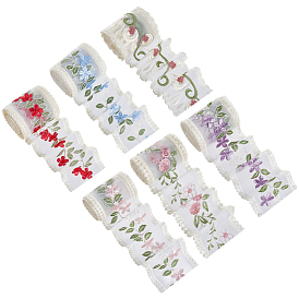 12 ярдов 6 стилей полиэстеровая шелковая лента для вышивки, аксессуары для одежды