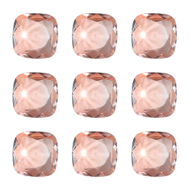 Perles de strass pointback olycraft strass en verre k9 à facettes carrées pour la fabrication de bijoux, arts des ongles, embellissements et décorations de bricolage