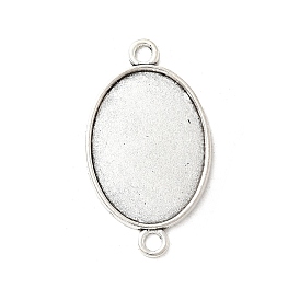 Тибетский стиль сплава параметров соединителя с плоским овальным кабошон, без кадмия и без свинца