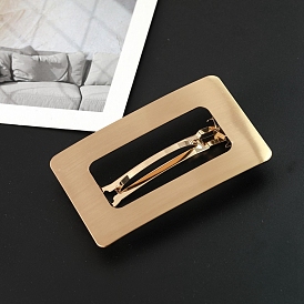 Alloy Plating Hair Barrettes, Rectangle