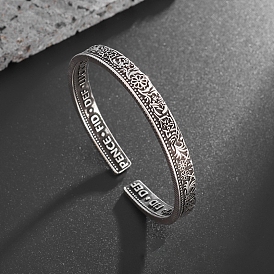 Браслеты-манжеты из сплава буддизма, украшения для унисекс, со словом счастливая монета шестипенсовик fid def