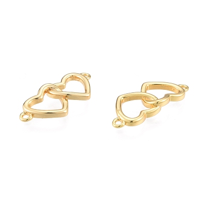 Brass Connector Charms, Heart