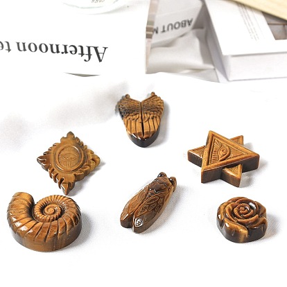 Натуральные украшения для выставки скульптур тигрового глаза, украшение домашнего офиса