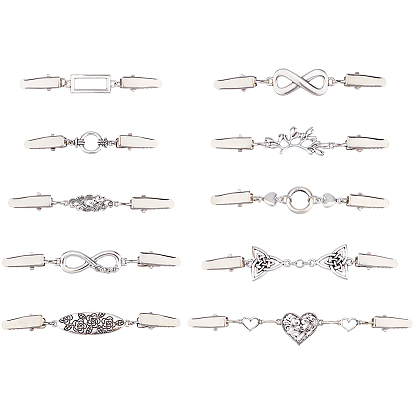 10 шт. 10 стили зажимы для кардигана из сплава, зажимы воротника свитера, разнообразные