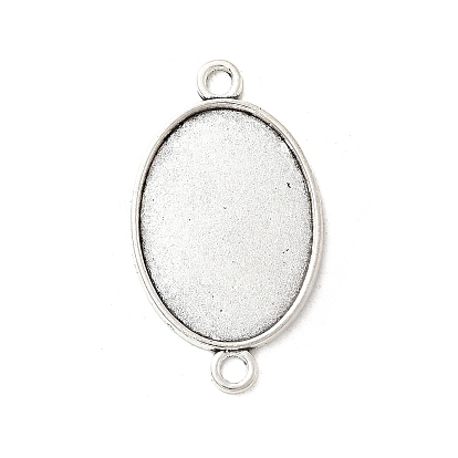 Тибетский стиль сплава параметров соединителя с плоским овальным кабошон, без кадмия и без свинца