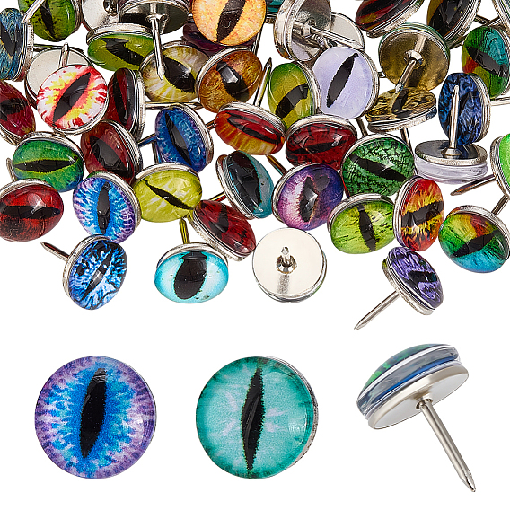 100шт. шт. кнопки для рисования очков, с железными контактами, для фото стены, карты, доска объявлений или пробковые доски