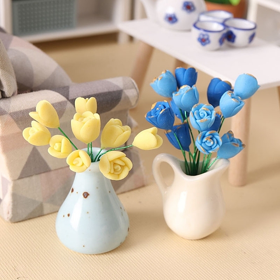 Миниатюрные украшения из полимерной глины, аксессуары для домашнего кукольного домика с микро-ландшафтом, притворяясь опорными украшениями