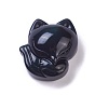 Natural Obsidian Pendants, Fox
