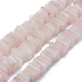 Naturel a augmenté perles de quartz brins, perles heishi carrées