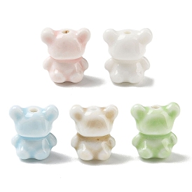 Фарфоровые бусины, яркие глазированный фарфор, медведь