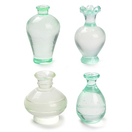 Вазы из смоляного фарфора миниатюрные украшения, Аксессуары для микроландшафтного сада для кукольного домика, притворяющиеся опорными украшениями